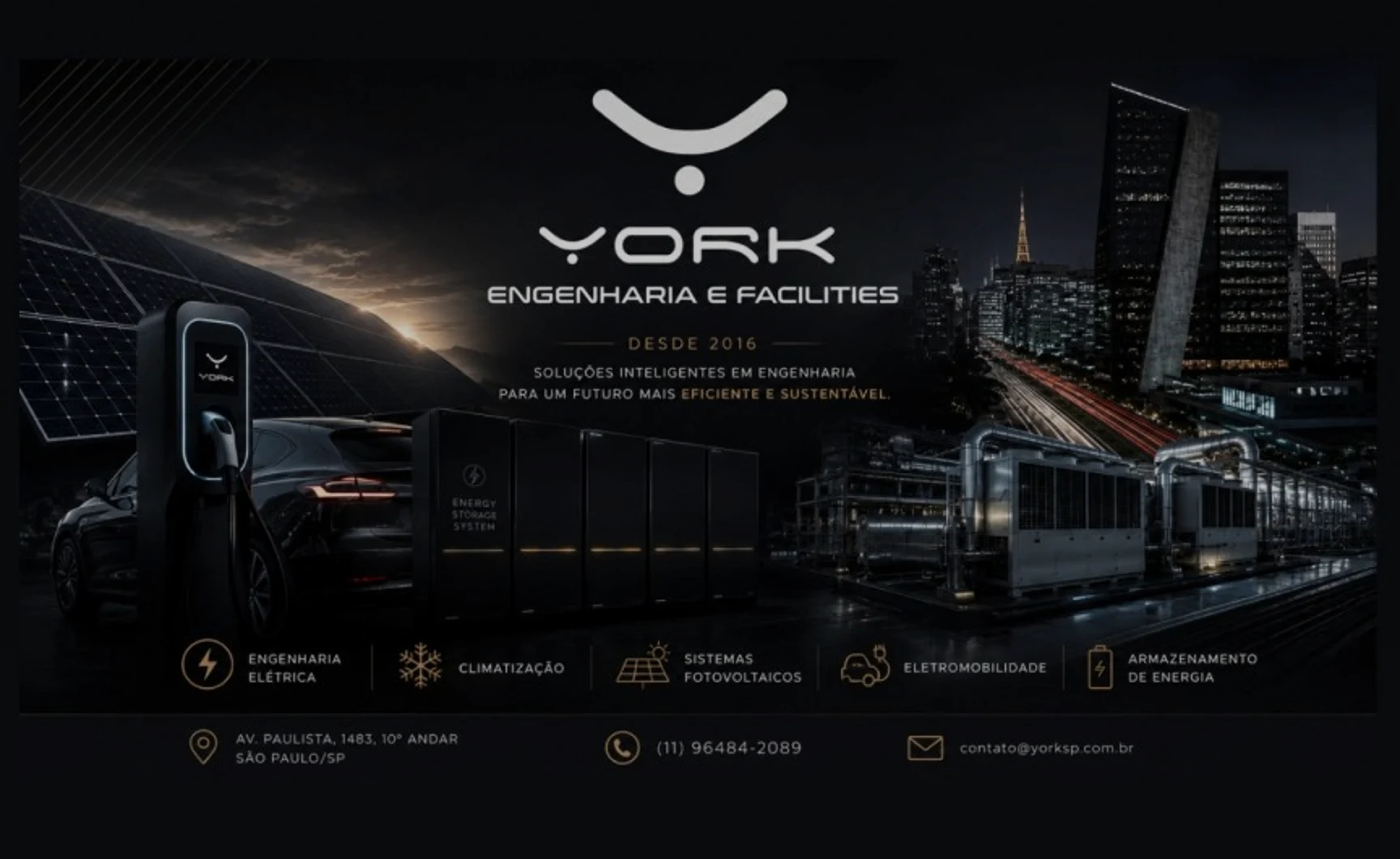 Soluções YORK em engenharia, energia e eletromobilidade